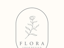 Hand drawn natural organic botanical feminine delicate logo for florist, wedding, badge, photographer and beauty.