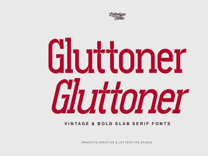 Gluttoner Slab Vintage & Bold Slab Serif
