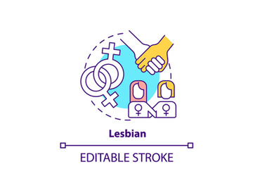Lesbian concept icon preview picture