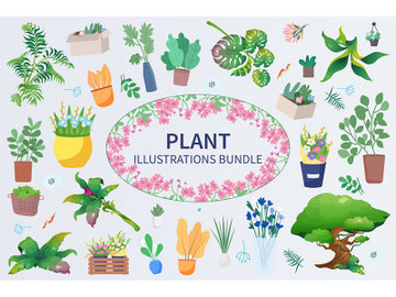 Plant illustrations bundle preview picture