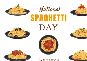 14 National Spaghetti Day Illustration