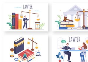 14 Lawyer, Attorney and Justice Illustration