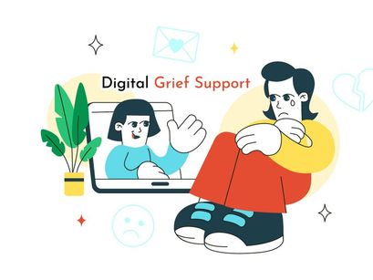 10 Digital Grief Support Illustration
