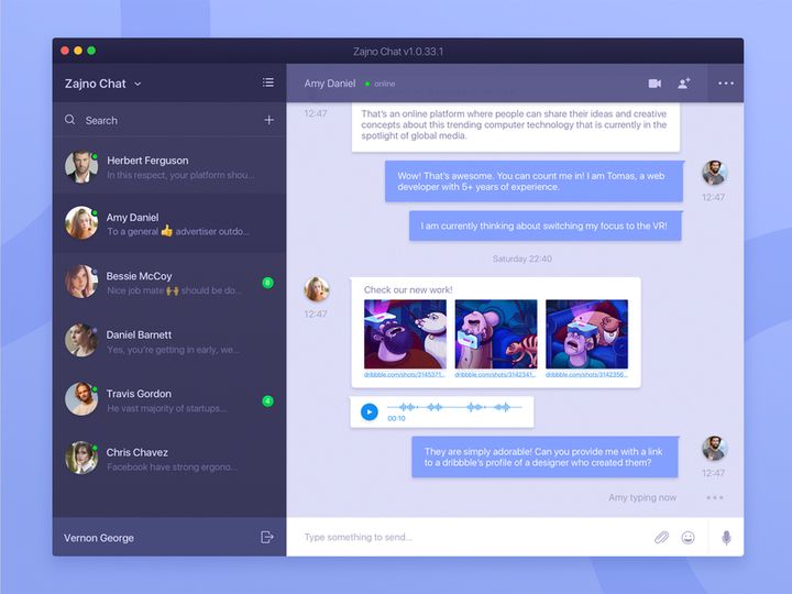 Desktop Messaging App Concept [Sketch]