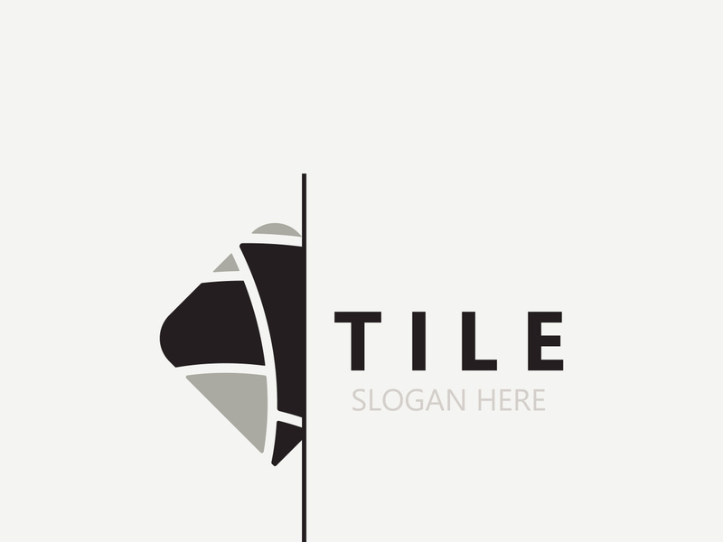 Elegant Tile Flooring Logo Design business store building Template