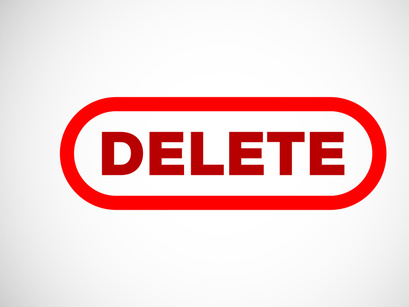 7 Pages Delete button trash can, bin symbol. Delete web icon vector illustration