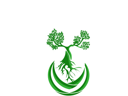 Logo With A Green Landscape Company Concept