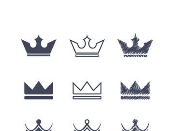 Crown Icon Collection Logo Vector Set preview picture