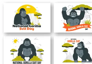 10 National Gorilla Suit Day Illustration