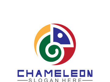 Chameleon logo design template. Vector illustration preview picture
