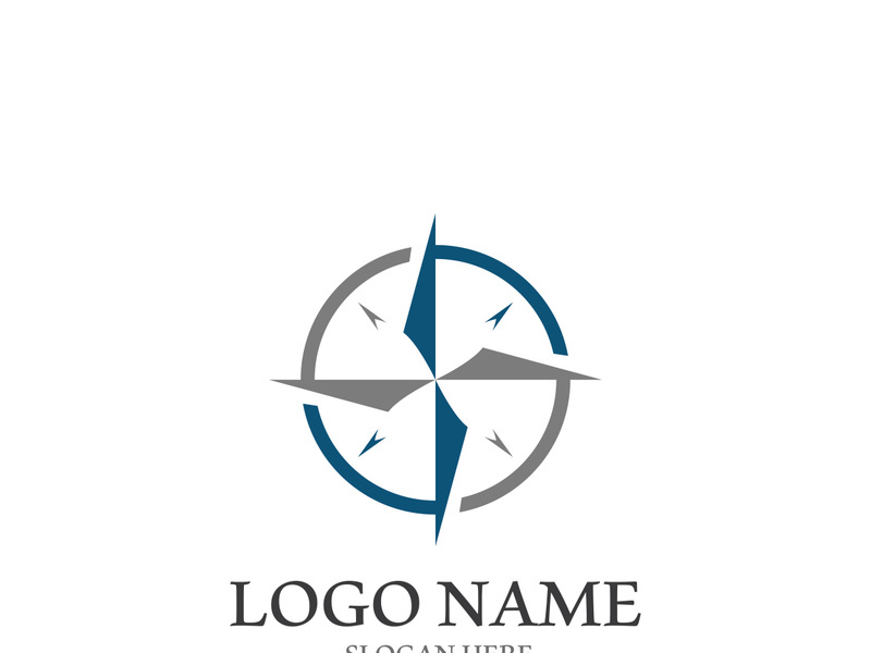 Compass logo template vector icon illustration design