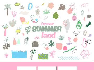 Forever Summer Land Illustration Set preview picture