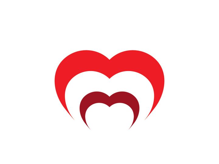 Love heart logo and symbol vector