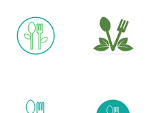 Spoon and fork logo design.