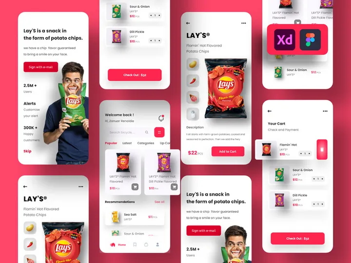 Lay's Patato Chip Store App Design preview picture