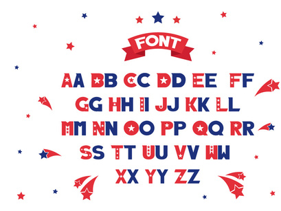 Captain of America Patriotic Display Font
