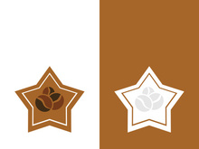 Coffee bean icon vector illustration template