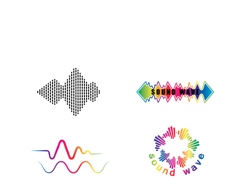 Sound waves set vector illustration icon design