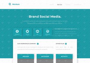 Workon Web UI Kit Template Desain