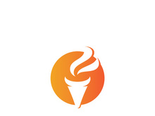 Torch flame logo icon  vector template