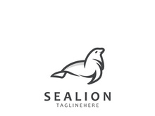 Sea lion mammal logo design animal sea illustration template