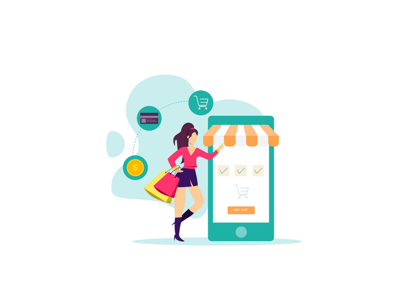 Shopping and Payment online concept