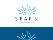 Colorful fireworks splash abstract logo design