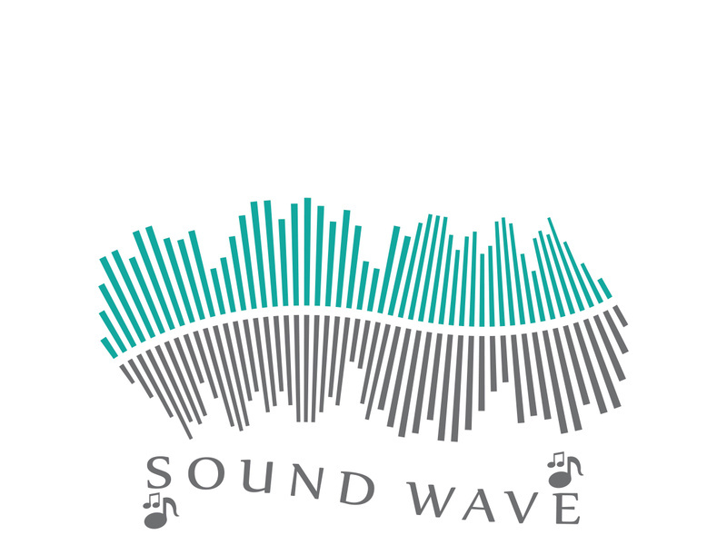 Sound waves vector illustration design template