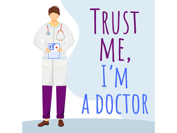 Trust me I am doctor social media post mockup preview picture