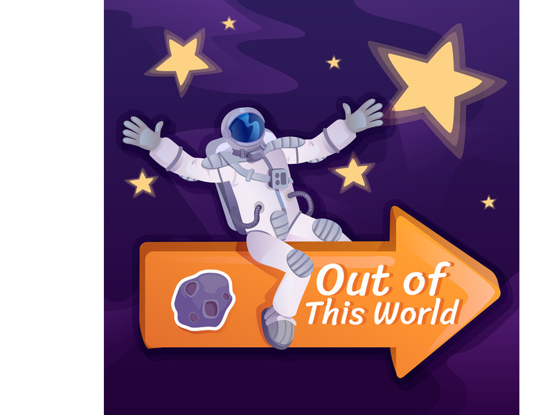 Out of this world social media post mockup