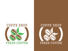 Coffee bean icon vector illustration template