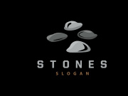 Stone Logo, Premium Elegant Design, Stone Balance Vector