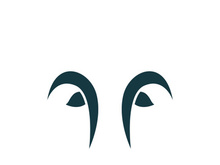 Retro vintage bull head horns logo design.