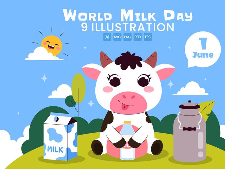 9 World Milk Day Illustration