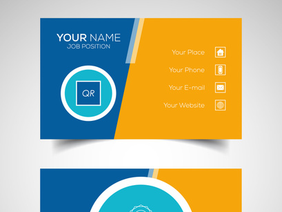 10 Double-sided creative and modern business card template. Vector illustration