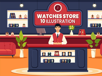 10 Watches Store Illustration