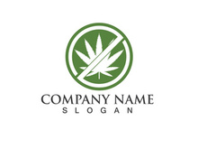 Canabis leaf vector illustration icon