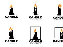 Candle Logo Vector Desain
