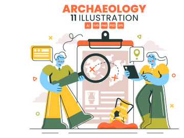 11 Archeology Vector Illustration preview picture