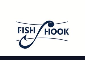 Hook Fishing logo simple and modern vintage rustic vector design style template illustration