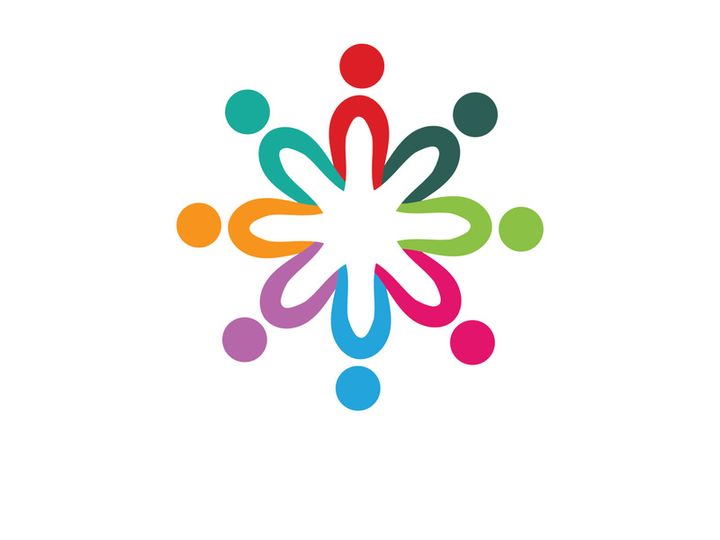 Community peole team group colorful logo