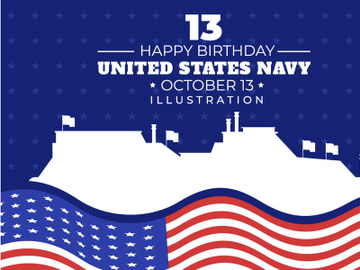 13 U.S. Navy Birthday Illustration preview picture