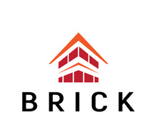 creative brick logo designs for buildings, architectural buildings, civil engineering, building materials shops