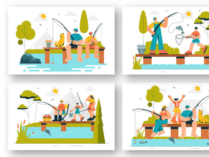 8 Fishing Adventure Illustration