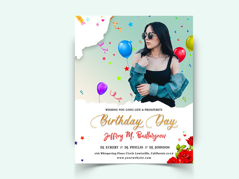 Birthday Party Social Media Post Template