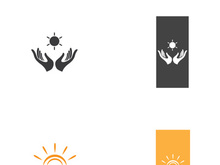 Creative and unique sun logo design.