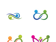 infinity people  family and community logo vector