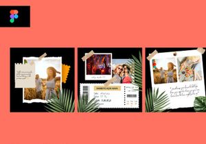Summer Holiday Mood Board Instagram Post Template