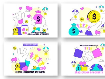 10 Eradication of Poverty Day Illustration