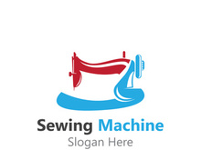 Sewing Machine Logo design concept, Tailor Sewing vector, Fashion Simple Design Template